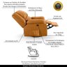 Poltrona do Papai Reclinável Melim Glider Giratória Massagem Pu Whisky Fh1 - D'rossi - 6