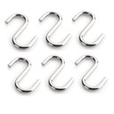 Ver imagem 1 de 6 Ganchos P/ Pendurar Utensílio Barra De Cozinha Aço Cromado