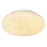 Plafon de Sobrepor Led Redondo 18w 3000k Bivolt Ø35x12cm Metal e Vidro Branco - 1