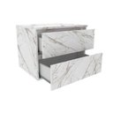 Ver imagem 2 de Conjunto de Banheiro Balcão Suspenso Bn3607 C- Cuba Pia Bn3600 60cm Cor Branco - Tecno Mobili