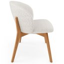 Ver mais imagens de Kit 06 Cadeiras de Jantar e Estar Living Estofada Mia L02 Bouclê Cru - Lyam Decor