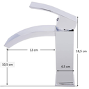 Ver imagem 4 de Torneira Banheiro Monocomando Cascata Luxo Baixa Dourada
