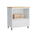 Ver imagem 4 de Módulo Cozinha Nesher Marquesa Balcão Forno 1 Gaveta C/ Tampo 80cm Branca/nature - Nesher
