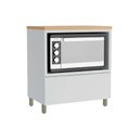 Ver imagem 1 de Módulo Cozinha Nesher Marquesa Balcão Forno 1 Gaveta C/ Tampo 80cm Branca/nature - Nesher