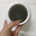 Ver imagem 2 de Vaso Decorativo de Cerâmica Marfim 30x18x18cm Enfeite Sala Mesa Estante Aparador