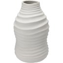 Ver imagem 1 de Vaso Decorativo de Cerâmica Marfim 30x18x18cm Enfeite Sala Mesa Estante Aparador