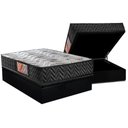 Ver imagem 1 de Conjunto Box Baú Casal: Colchão Espuma Paropas D23 Pasquale Black + Base Crc Suede Black (138x188)