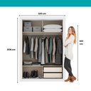 Ver mais imagens de Guarda Roupa Solteiro 2 Portas Darvi 2 Gavetas Carraro Ripado Branco