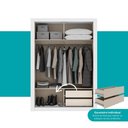 Ver imagem 6 de Guarda Roupa Solteiro 2 Portas Darvi 2 Gavetas Carraro Ripado Branco
