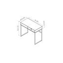 Ver imagem 3 de Mesa Escrivaninha 91cm com Gaveta e Nicho Of004 Industrial Mel
