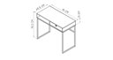 Ver imagem 3 de Mesa Escrivaninha 91cm com Gaveta e Nicho Of004 Industrial Mel