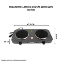 Ver imagem 7 de Fogareiro Elétrico 2 Bocas 2000w 220v - Clink