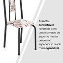 Ver mais imagens de Conjunto de Mesa com 4 Cadeiras Lívia Preto/Arabesco
