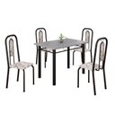 Ver imagem 2 de Conjunto de Mesa com 4 Cadeiras Lívia Preto/Arabesco