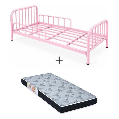 Cama Montessoriana Infantil com Colchão Cor Rosa