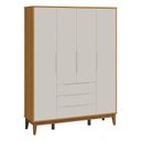 Ver imagem 6 de Quarto de Bebê 4 Portas com Cômoda com Porta Elfe Classic e Berço Americano Danny Areia Savana Aceti