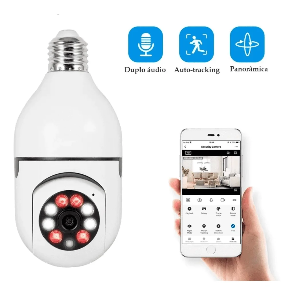 Ver imagem 5 de Câmera Segurança Prova D'água sem Fio Infravermelho Lâmpada