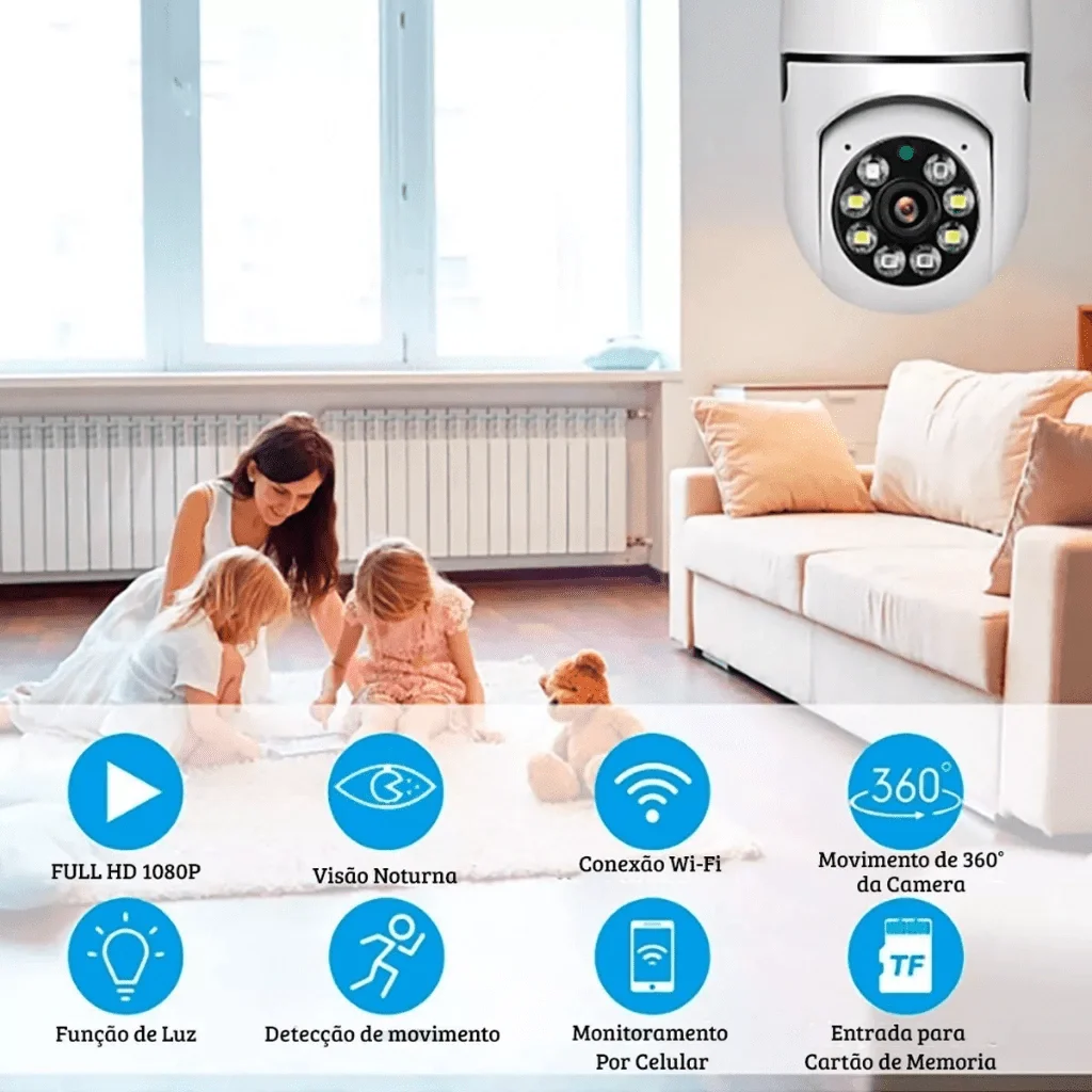 Ver mais imagens de Câmera Segurança Prova D'água sem Fio Infravermelho Lâmpada