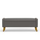 Ver imagem 1 de Recamier Bau Londres 1,20m Suede Cinza - Clique Decor