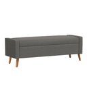 Ver imagem 3 de Recamier Bau Londres 1,20m Suede Cinza - Clique Decor
