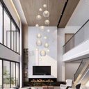 Ver imagem 3 de Lustre Big Cnidário Ac. Cristal para Pé Direito Alto