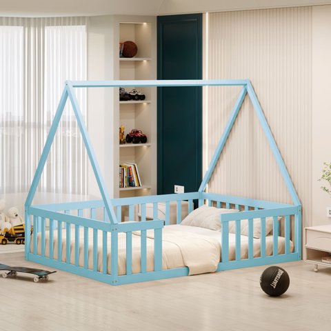 Cama Casal Montessoriana Valentina Azul