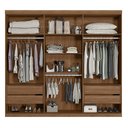 Ver imagem 3 de Guarda Roupa Casal 6 Portas Ripado Buriti Santos Andira Jatoba