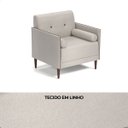 Ver imagem 5 de Kit 4 Poltrona Sala de Estar Eloah Linho Gelo 8 Almofada Solta Pés Palito - Arkell