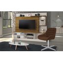 Ver imagem 4 de Cadeira Poltrona Decorativa Giratória Capitonê Alice Para Sala de Estar: Suede Marrom