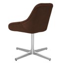Ver imagem 3 de Cadeira Poltrona Decorativa Giratória Capitonê Alice Para Sala de Estar: Suede Marrom
