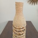 Ver imagem 3 de Vaso Fibra Decorativo Enfeite Casa 71x15x15cm Natural