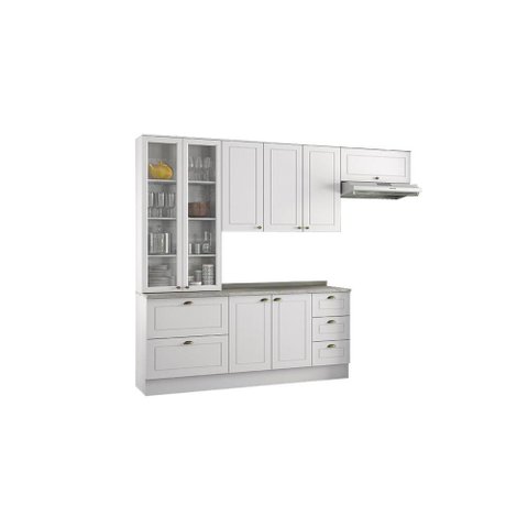 Cozinha Modulada Americana com 5 Peças Branco Hp - Henn