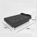 Ver imagem 7 de sofá cama 1,80m França Suede Cinza Adonai Estofados