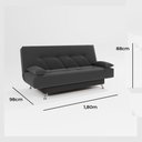 Ver imagem 6 de sofá cama 1,80m França Suede Cinza Adonai Estofados