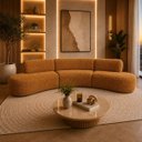 Ver imagem 1 de Sofa Curvo Virginia 3 Modulos Boucle Moscow Design Orgânico