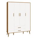 Ver imagem 1 de Guarda-Roupa Retrô 4 Portas Isis MóveisAqui