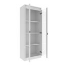 Ver imagem 4 de Cristaleira Vertical 2 Portas de Vidro 3 Prateleiras 160,5CMX60CM CR6004 Branco