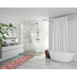 Tapete Passadeira Emborrachada Pvc Antiderrapante 0,43x3,00m Vaquinha Vermelha - 2