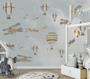 Ver imagem 4 de Papel de parede infantil para quarto de bebê aviãozinho balãozinho M² PP19