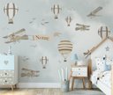 Ver imagem 5 de Papel de parede infantil para quarto de bebê aviãozinho balãozinho M² PP19