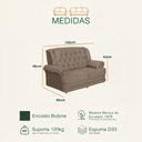 Ver imagem 3 de Sofá 1,50m 2 Lugares Suede Filadélfia Marrom Castor
