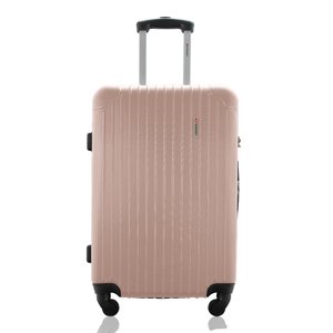Mala de Viagem Média 23kg Despachada Rígida Rodas 360º Cadeado de Segredo Gladiador A2m:rose Gold