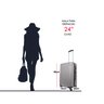 Mala de Viagem Média 23kg Despachada Rígida Rodas 360º Cadeado de Segredo Gladiador A2m:rose Gold - 5