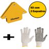 Esquadro Magnético para Solda 2 Peças 35kg Titanium + Par de Luvas Vonder - 3
