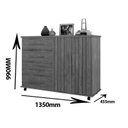 Ver imagem 3 de Cômoda 2 Portas e 4 Gavetas Ripado Lady