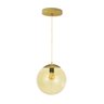 Pendente Globo Esfera de Vidro Âmbar 20cm - Ouro - 1