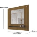 Ver imagem 2 de Espelheira de Banheiro Com Prateleira Firenze Decore Preto / Ripado - Comprar Moveis em Casa