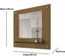 Ver imagem 2 de Espelheira de Banheiro Com Prateleira Firenze Decore Preto / Ripado - Comprar Moveis em Casa