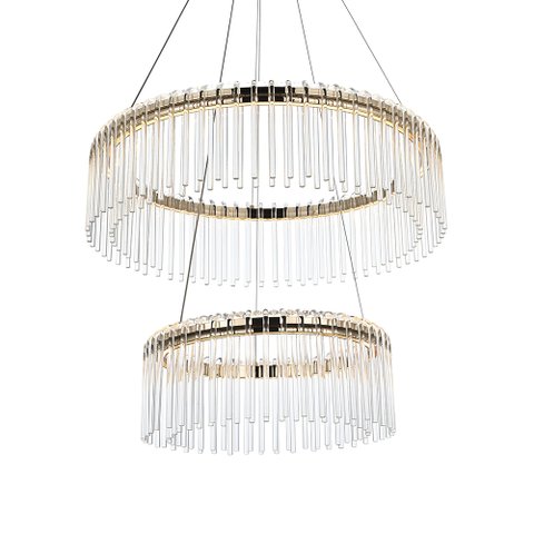 Lustre Pendente Nordecor Gouli 2891 Ouro Brilho Led Bivolt