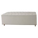 Ver imagem 3 de Kit Cabeceira e Calçadeira com Baú 160 Cm Queen Casal Diana Suede Bege - Fina Mobília